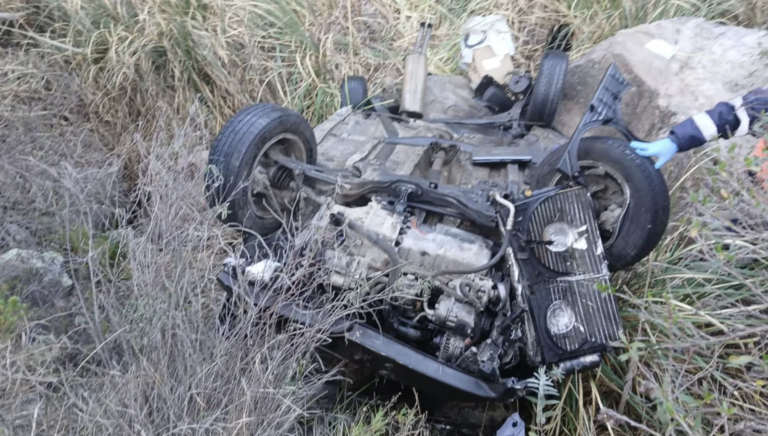 Altas Cumbres: un auto cayó al vacío y el conductor murió